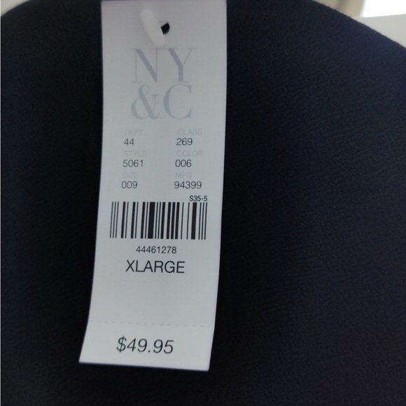 New York & Company Embellished Top with triple ruffle sleeves- XL - Picture 7 of 8